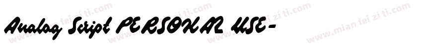 Analog Script PERSONAL USE字体转换